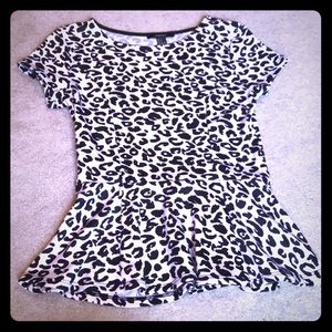 Cheetah print peplum top!